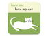 Repeat Repeat New Happiness Cat Coaster Green
