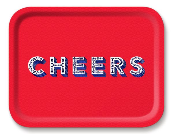 Asta Barrington Cheers / red - Tray 36x28cm