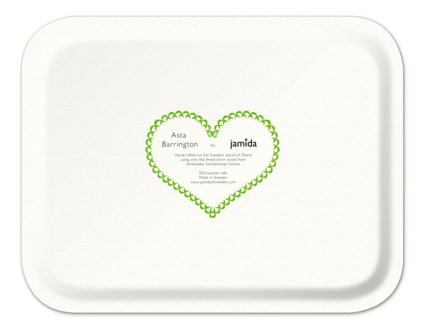 Asta Barrington Happy Hour / green - Tray 36x28cm