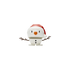 Hoptimist Santa Snowman Small White