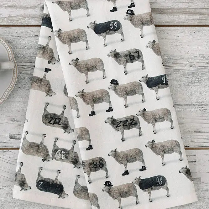 Counting Sheep Tea Towel