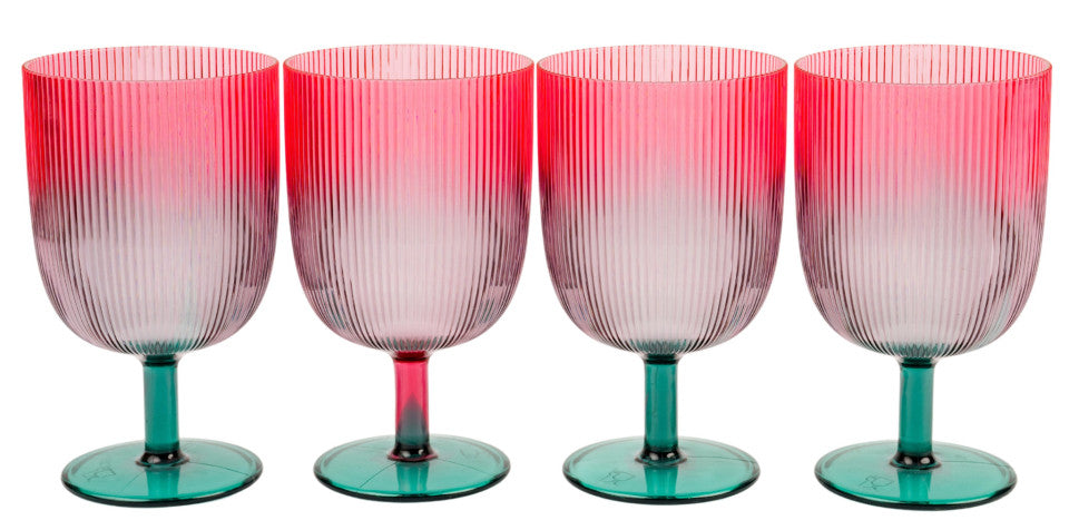 Summerhouse Coconut Grove Ombre Stacking Wine Tumblers Set of 4