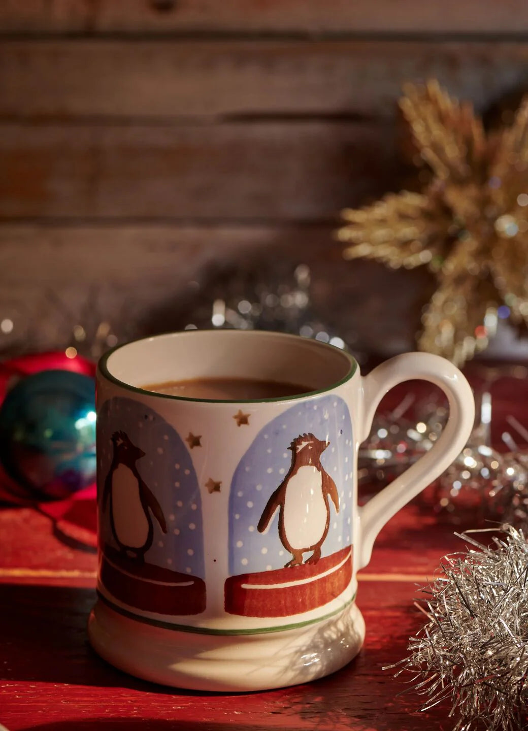 Emma Bridgewater New Penguin Snow Globe 1/2 Pint Mug
