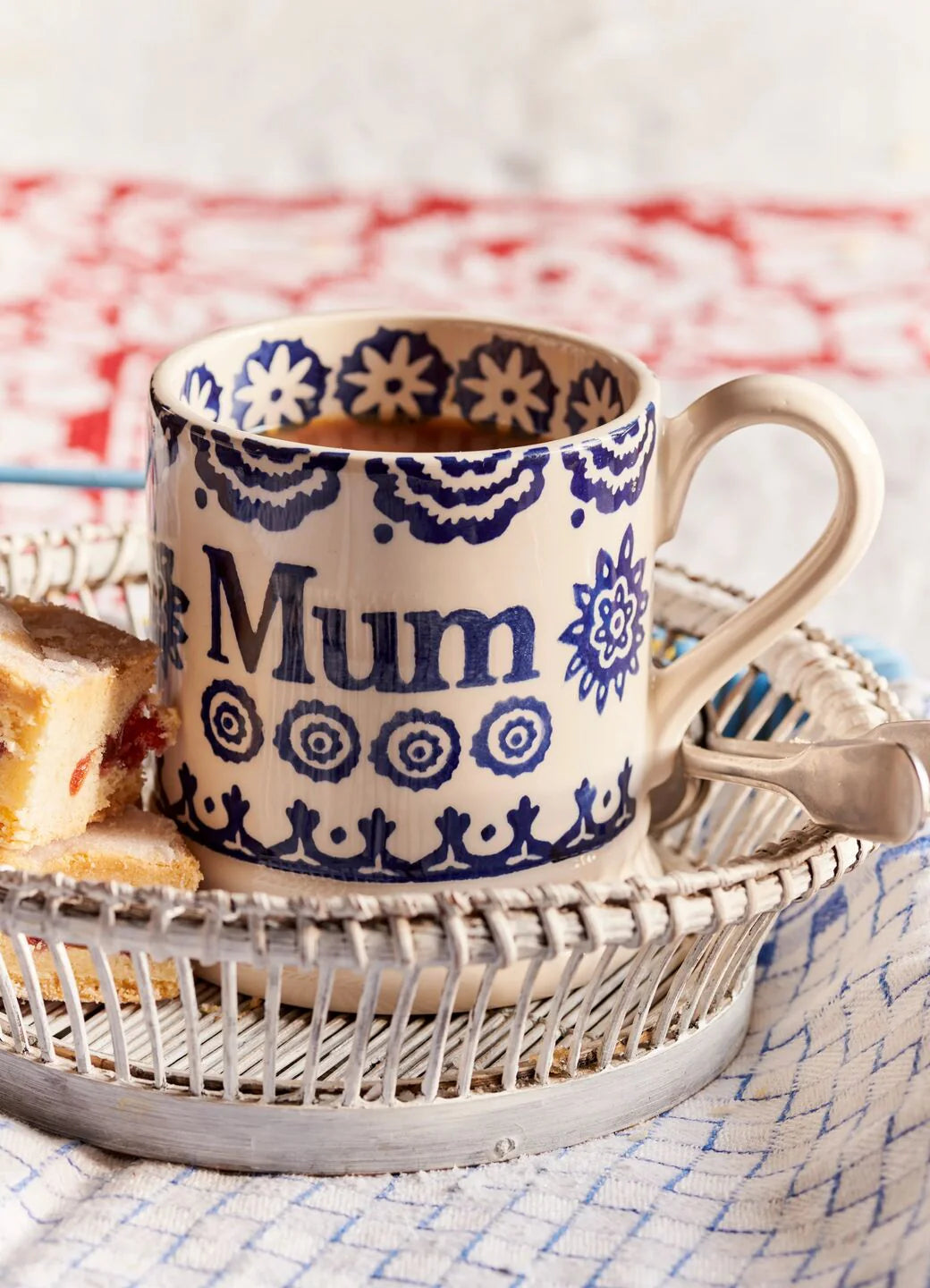 Emma Bridgewater NEW Blue Hen & Border Mum 1/2 Pint Mug