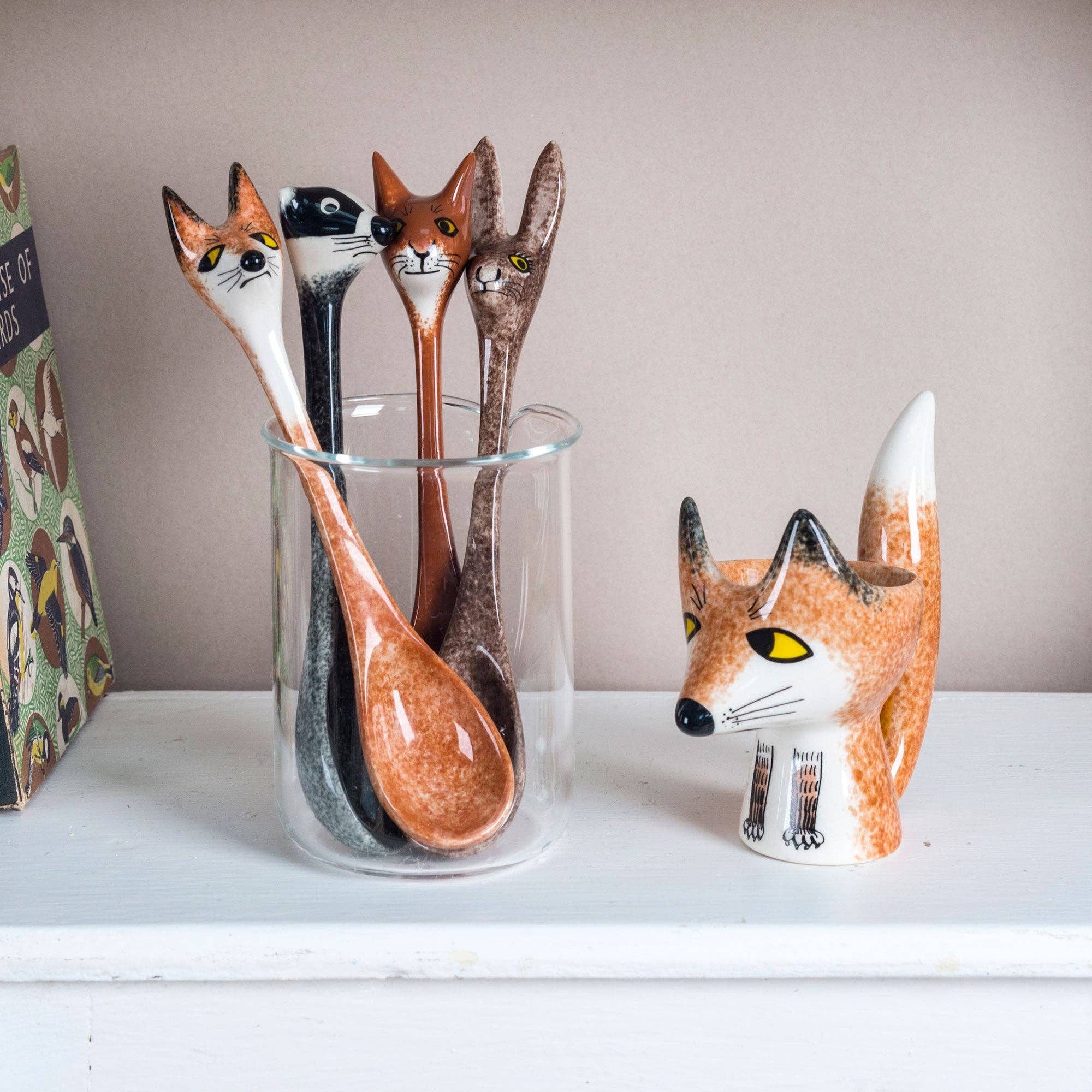 Hannah Turner Box set of four Ceramic Wildlife Spoons