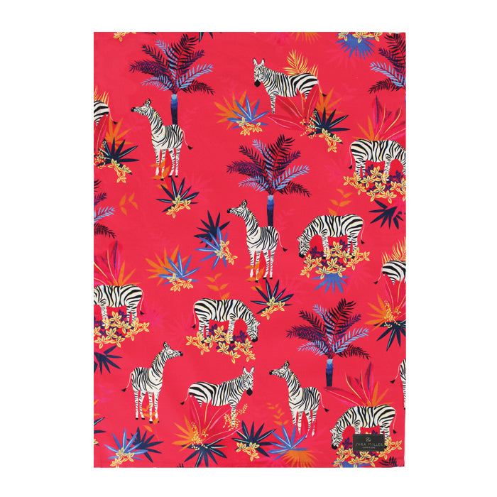 Sara Miller Tea Towel Tahiti Zebra Repeat