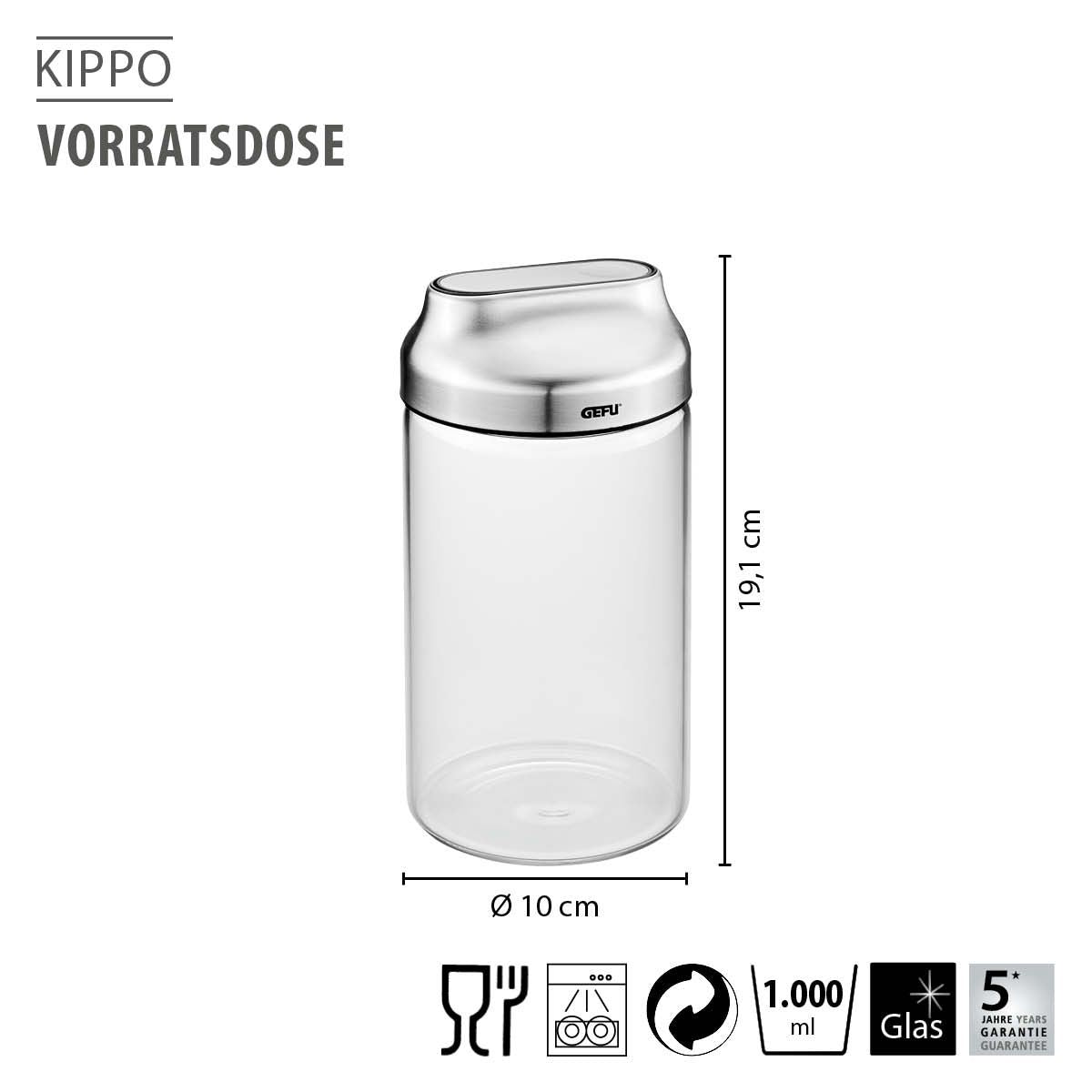 Gefu Food storage container KIPPO, 1.000 ml
