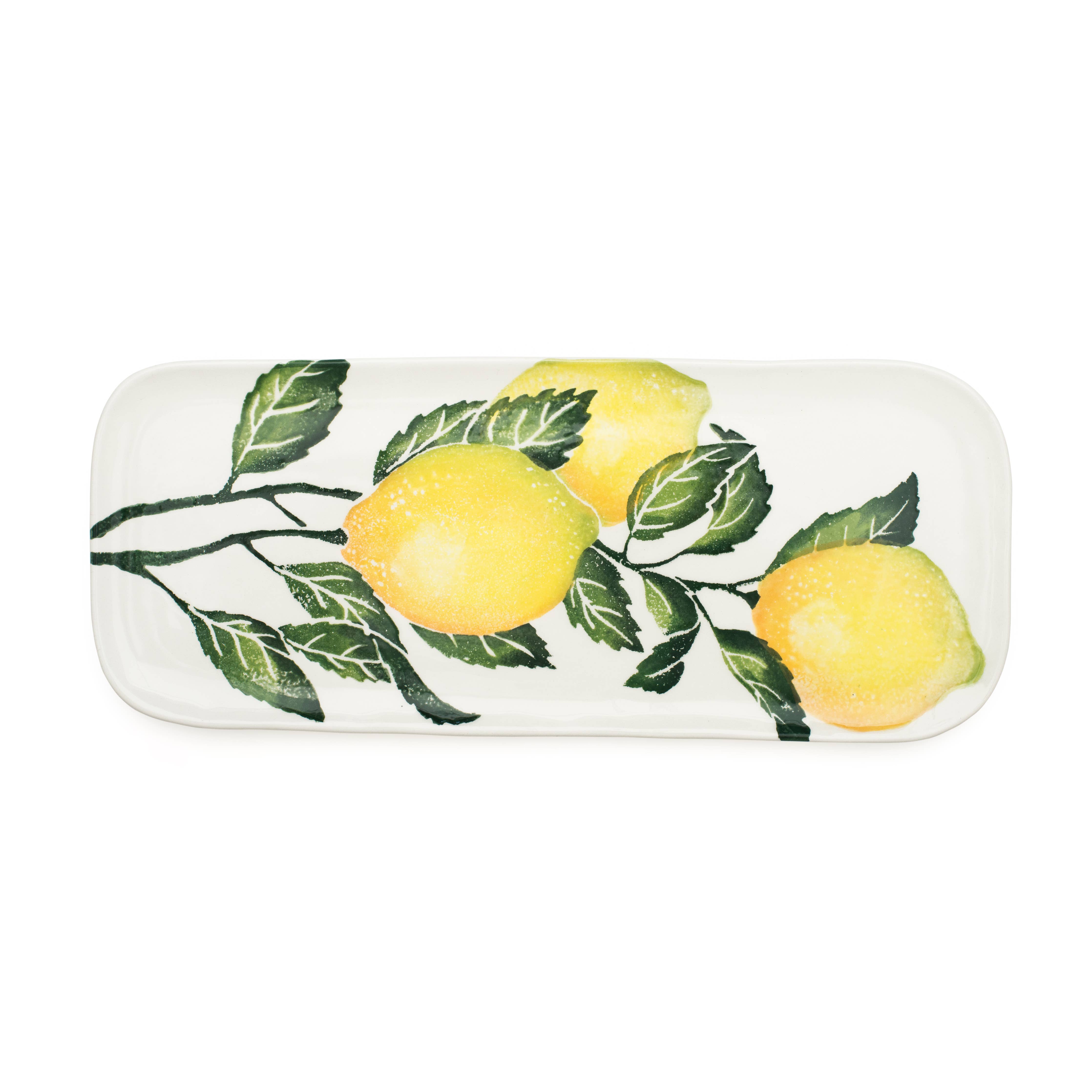 BlissHome Tray/Platter, Sicilian Lemons on the Vine