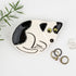 Hannah Turner Handmade Ceramic Black and White Dog Trinket Dish
