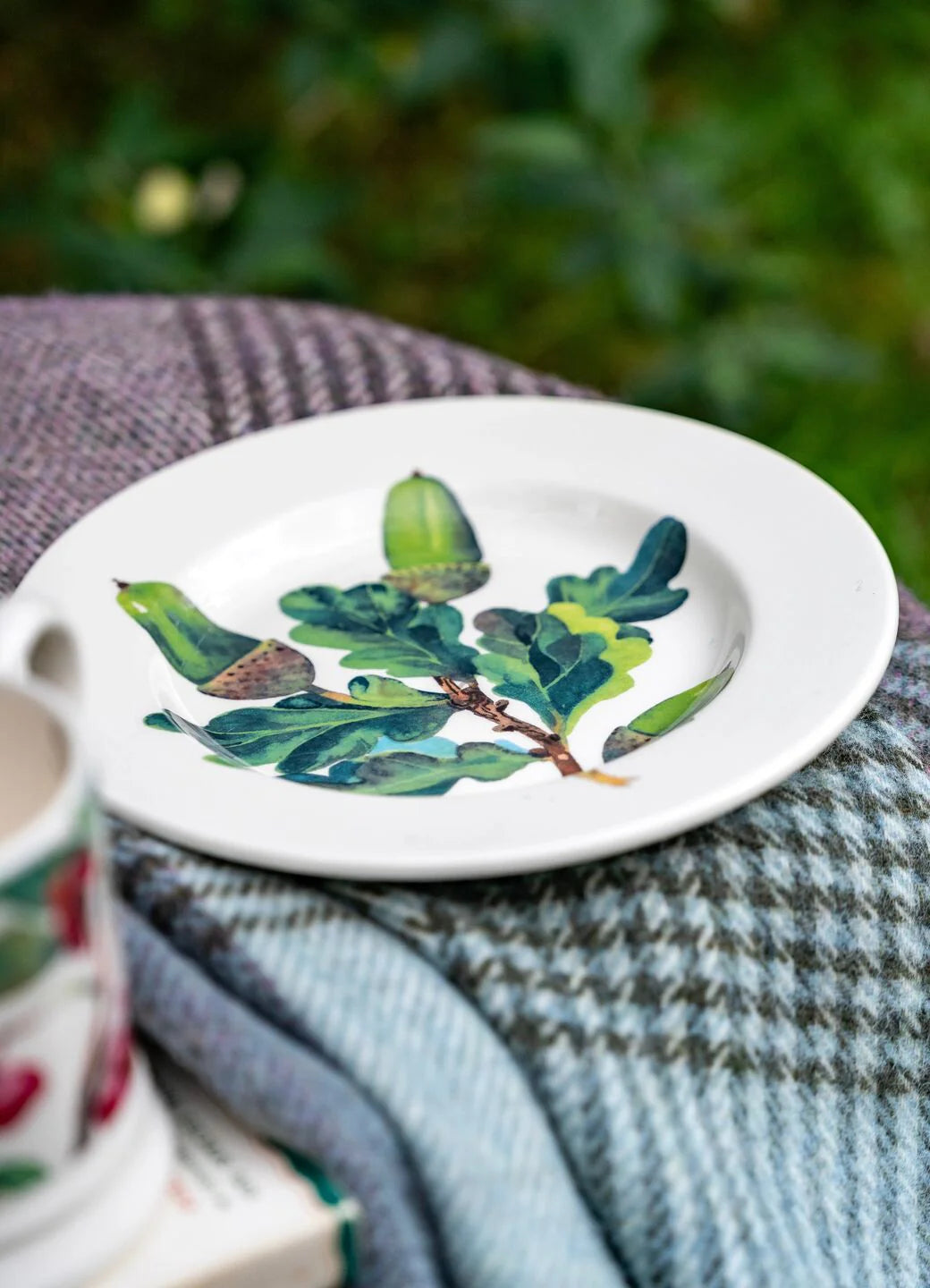 Emma Bridgewater New Acorns Medium Dinner Plate, 8.5 Inch