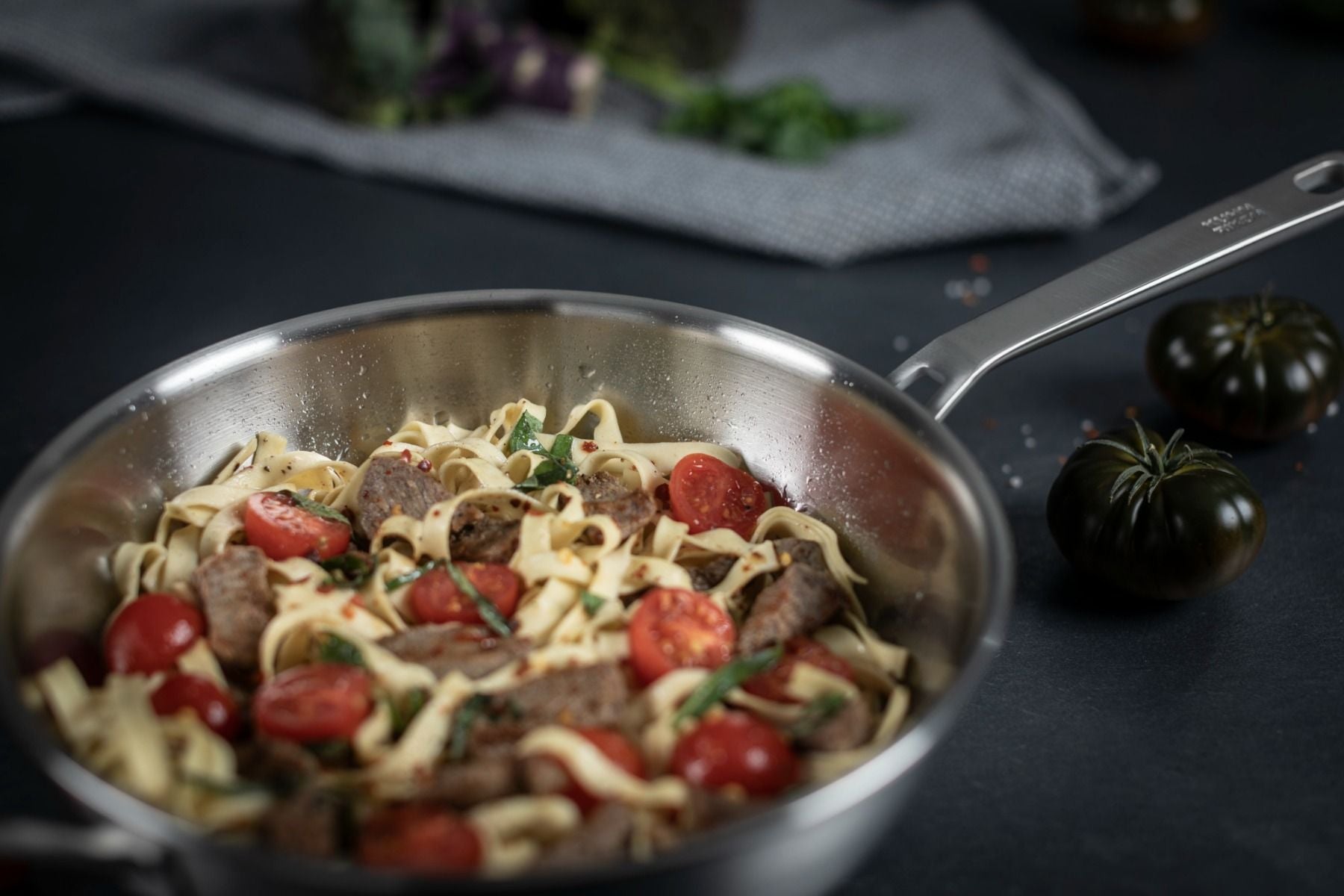 Kuhn Rikon Culinary Fiveply Chef's Pan with lid uncoated