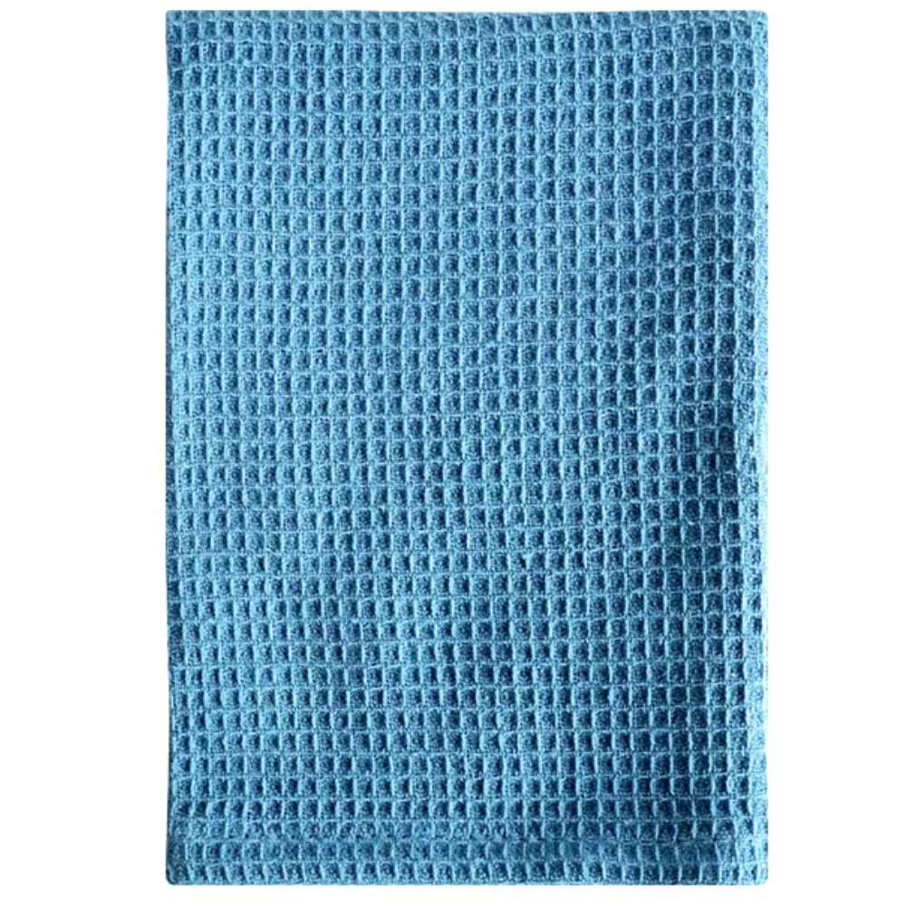 100% Cotton Waffle Weave Cleaning Towels - 4 Pack | Absorbent & Durable Towels for Kitchen & Home: Dark Green