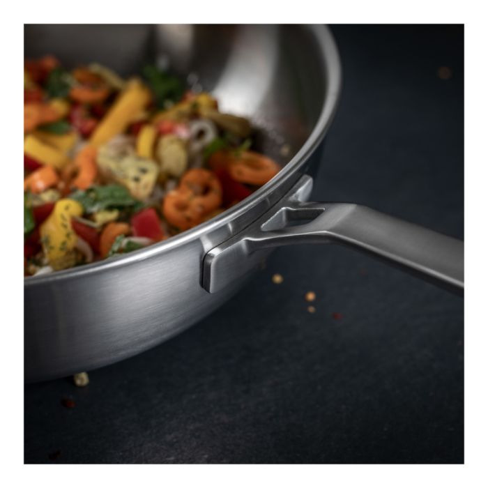 Kuhn Rikon CULINARY FIVEPLY Wok Pan with lid uncoated Ø 28 cm
