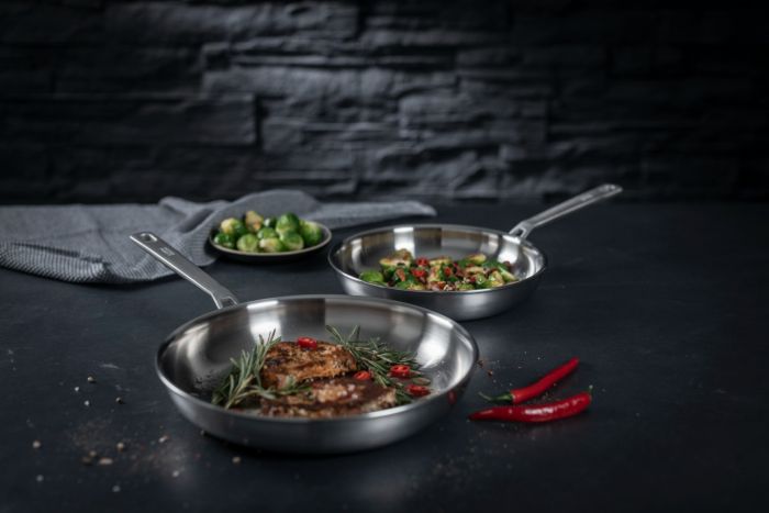 Kuhn Rikon Culinary Fiveply Frying pan Set uncoated 24cm/28cm