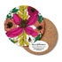 Bean & Bemble Coasters Box Set Round Melamine Wood Vivid Garden Blooms Floral