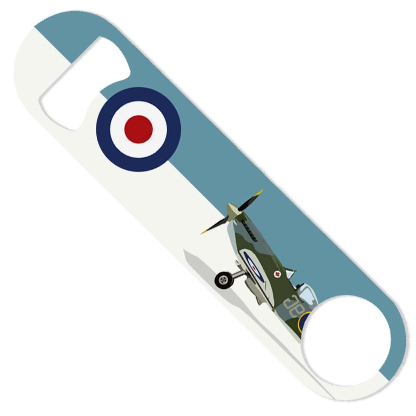 Mustard & Gray Spitfire Bottle Opener