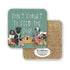 Bean & Bemble Dog Coaster Square Melamine Wood Small Gift For Animal Lover