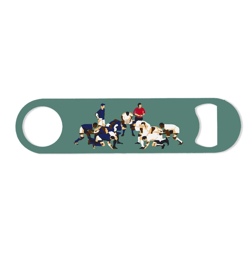 Mustard & Gray Rugby Bottle Opener