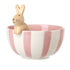 Heaven Sends Pink Stripe Rabbit Bowl