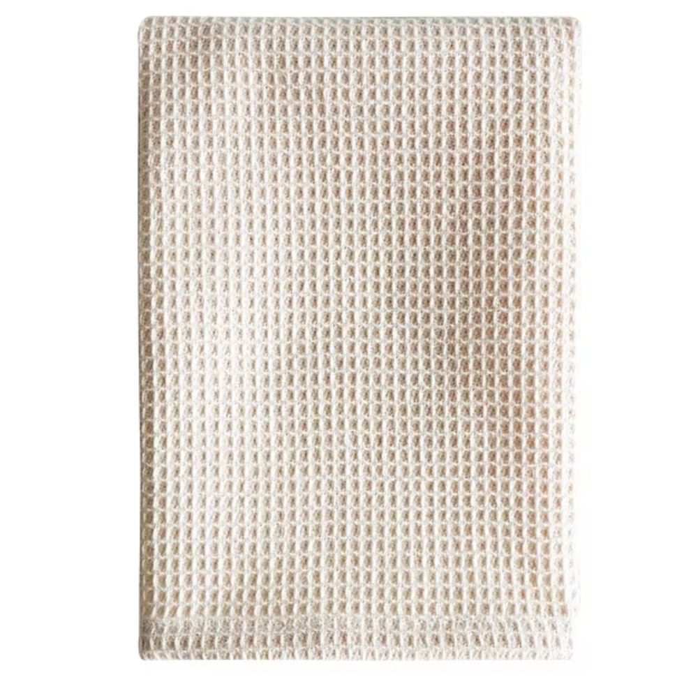 100% Cotton Waffle Weave Cleaning Towels - 4 Pack | Absorbent & Durable Towels for Kitchen & Home: Dark Green