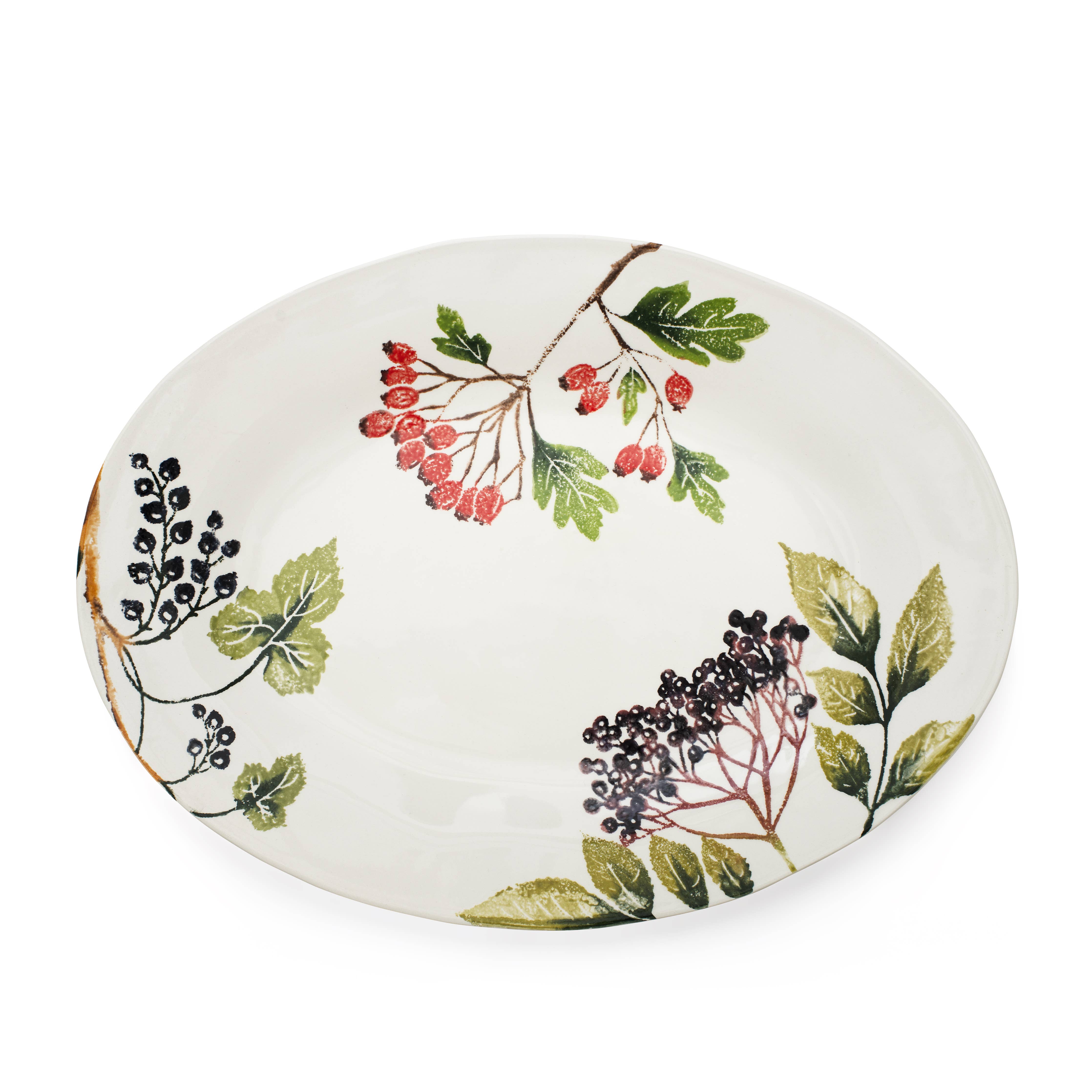 Blisshome Irregular Oval Platter, Mixed Berries