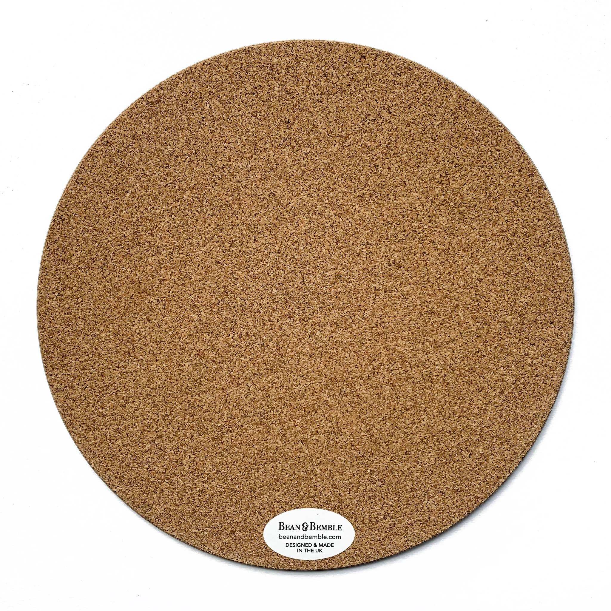 Bean & Bemble Placemat Large Round Melamine Wooden Chica Camellia Navy