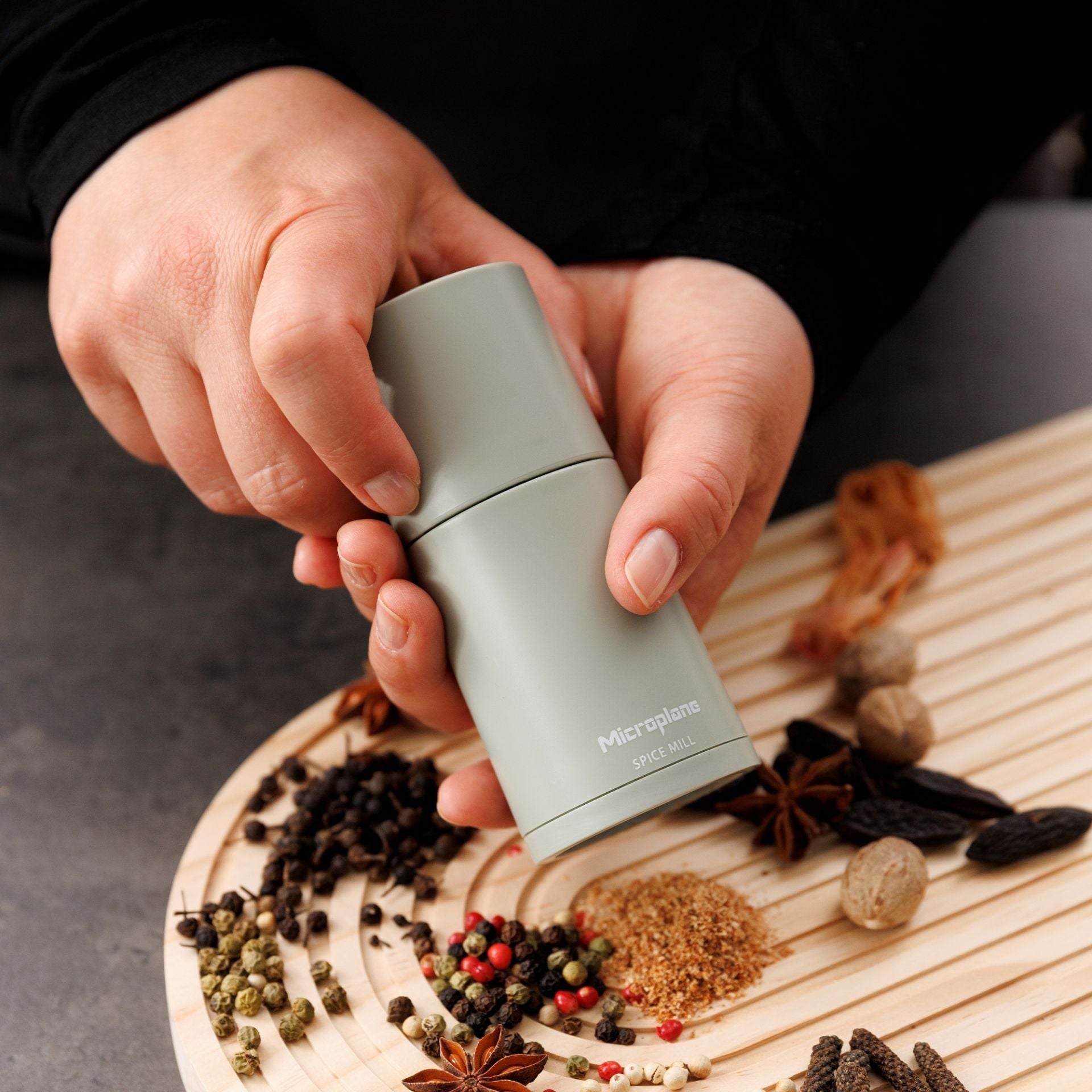 Microplane Nutmeg mill 2in1, Sage Green