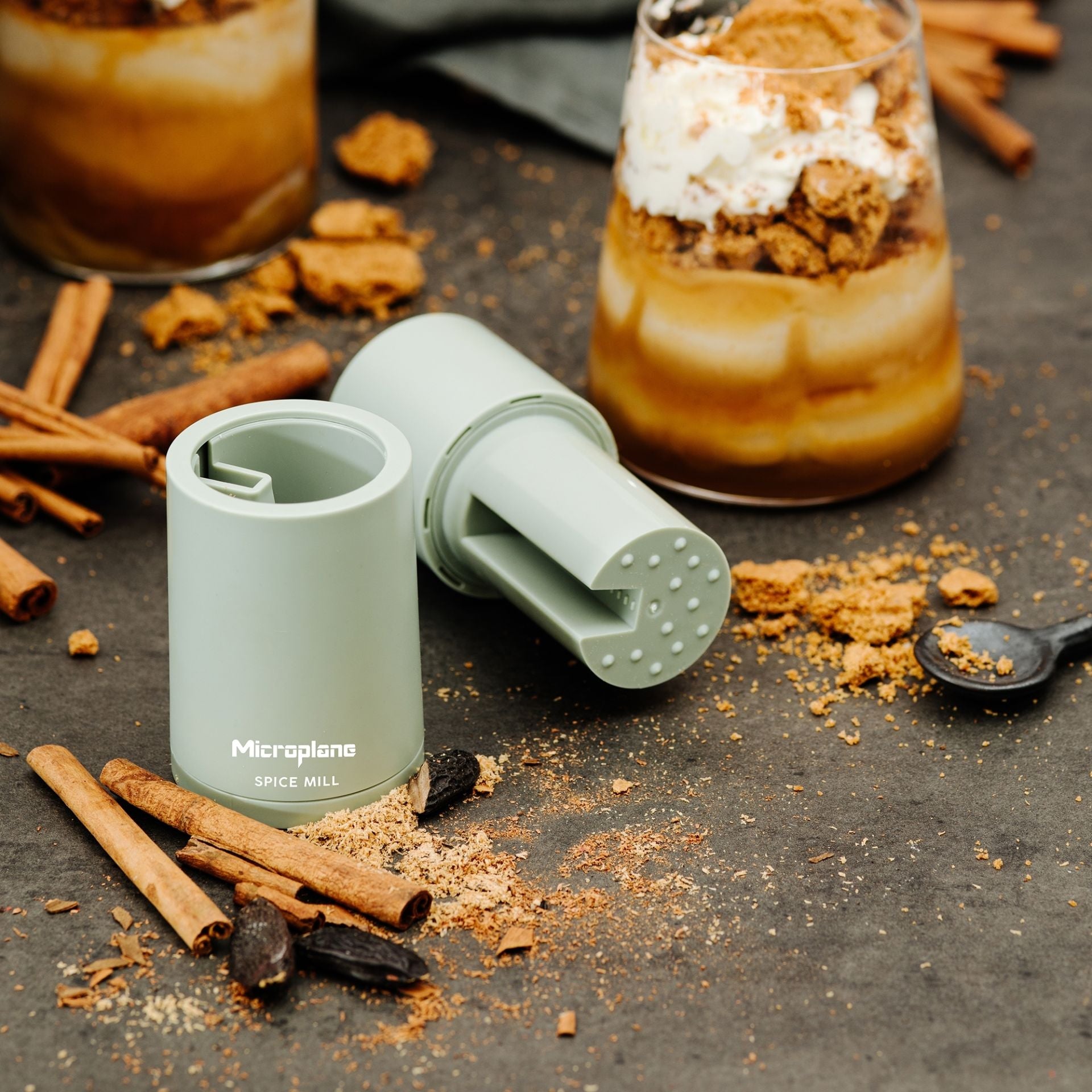 Microplane Nutmeg mill 2in1, Sage Green