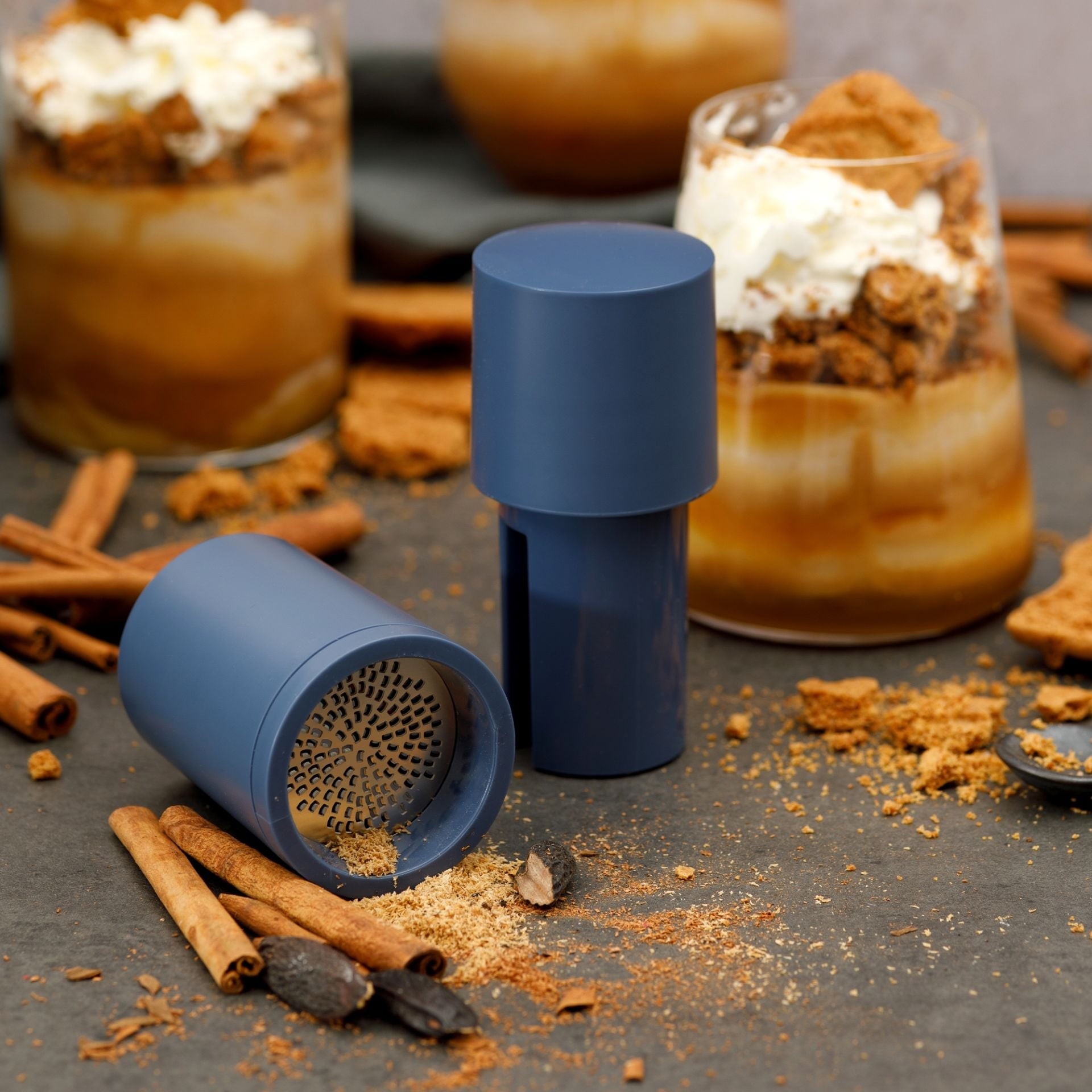 Microplane Nutmeg mill 2in1 - Denim Blue