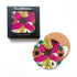 Bean & Bemble Coasters Box Set Round Melamine Wood Vivid Garden Blooms Floral