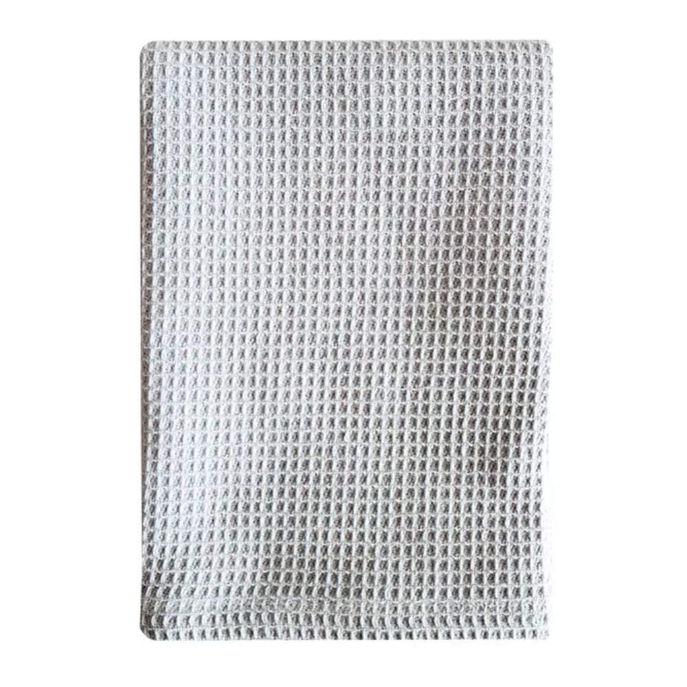 100% Cotton Waffle Weave Cleaning Towels - 4 Pack | Absorbent & Durable Towels for Kitchen & Home: Dark Green