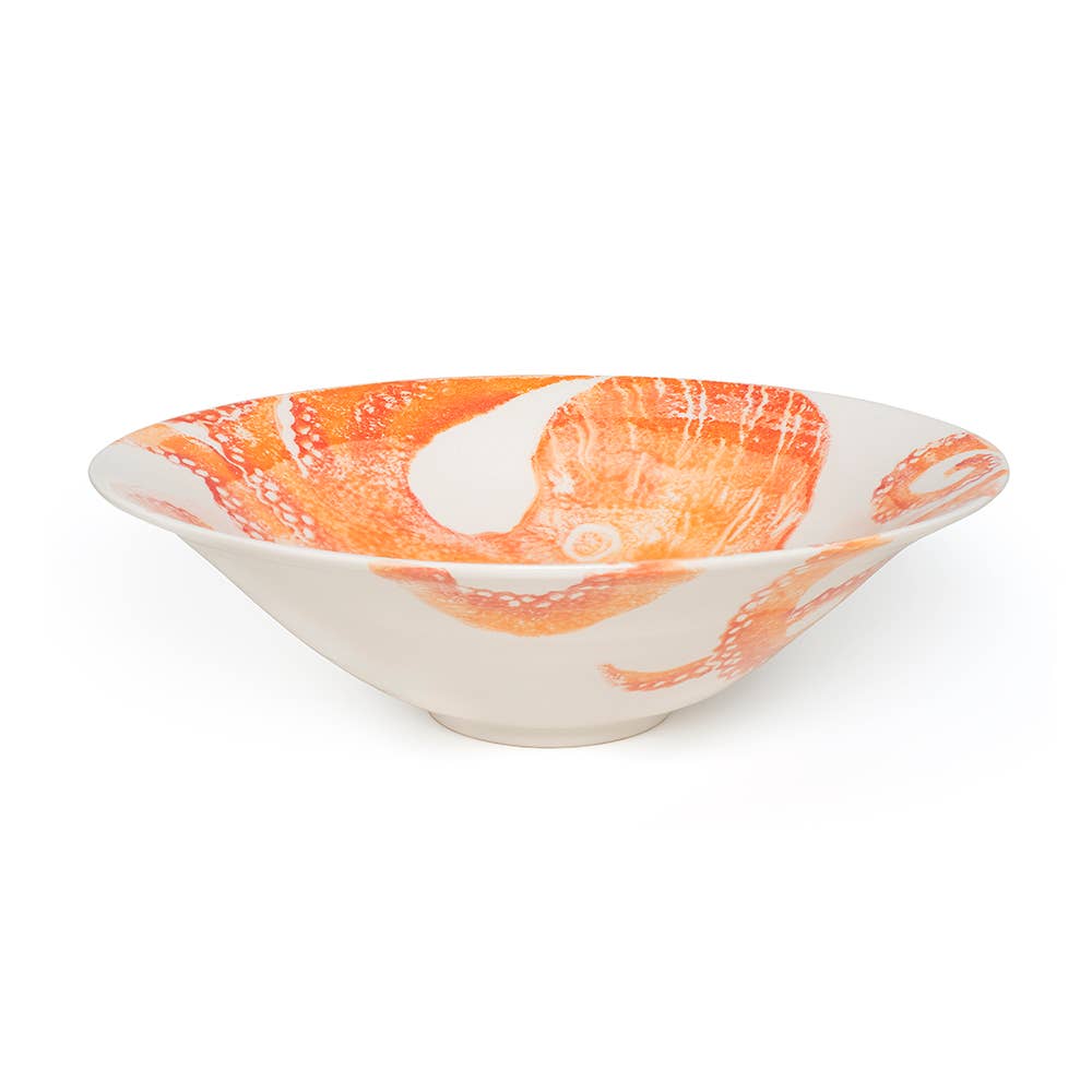 Creatures Octopus Salad Bowl Orange | Ceramic Bowl