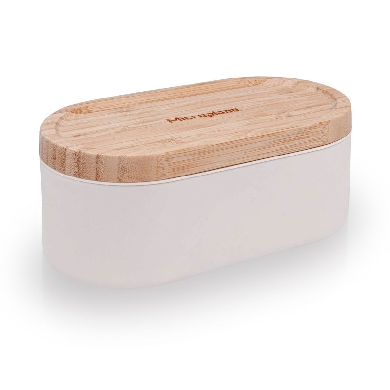 Microplane New Hand Grater with Container Cashmere & Bamboo