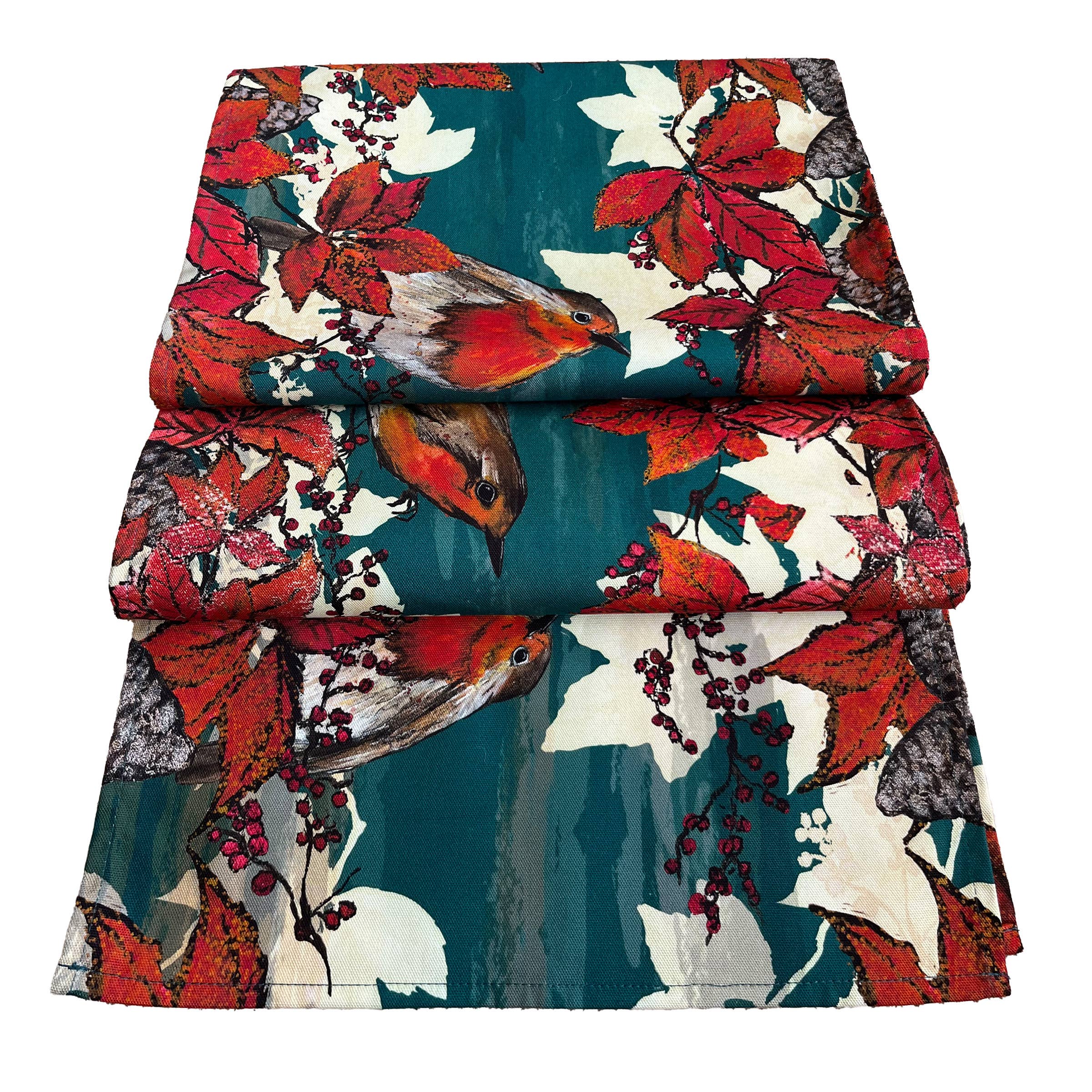 Dollyhotdogs Christmas Robin Table Runner