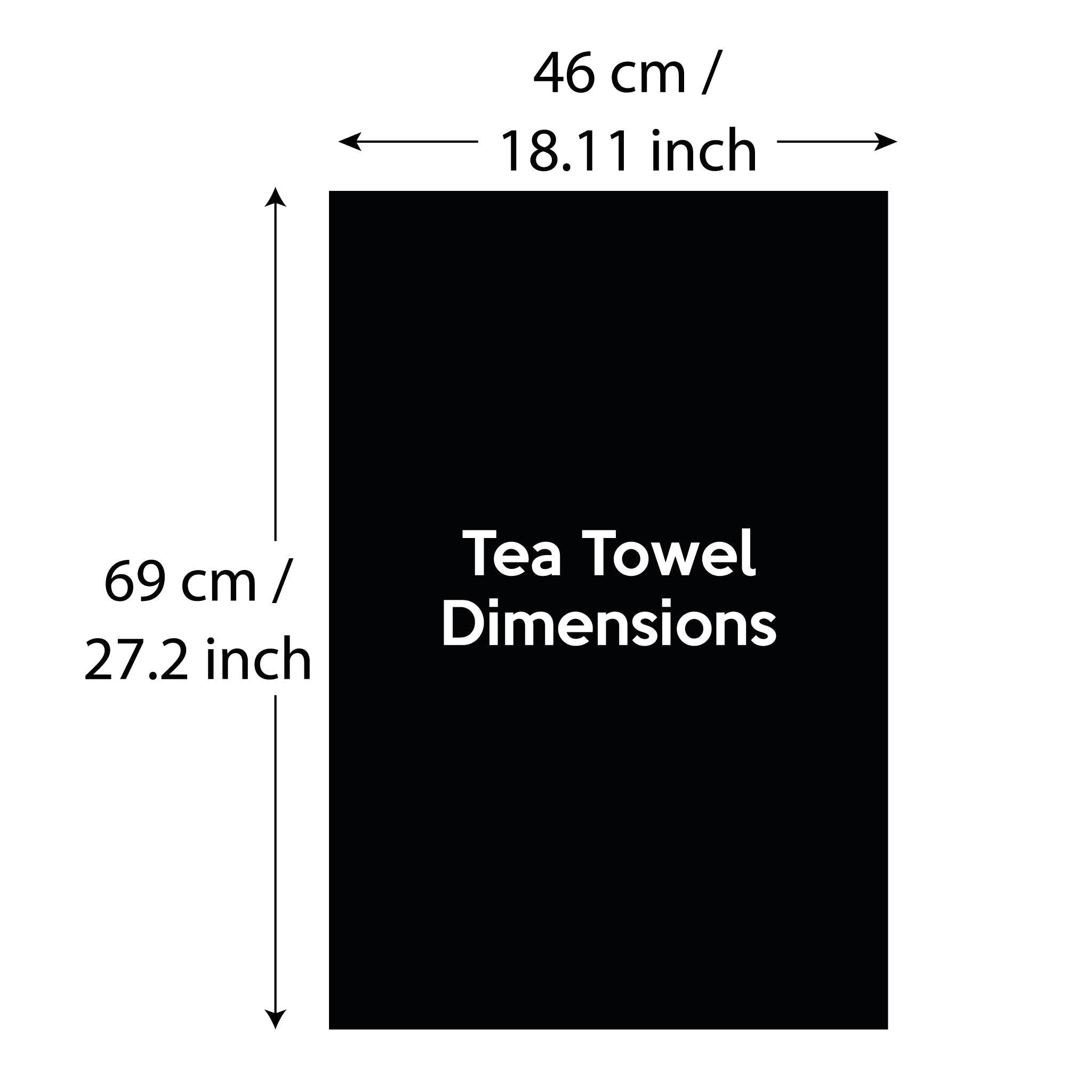 Bean & Bemble Christmas Dogs Patterned Organic Cotton British Tea Towel