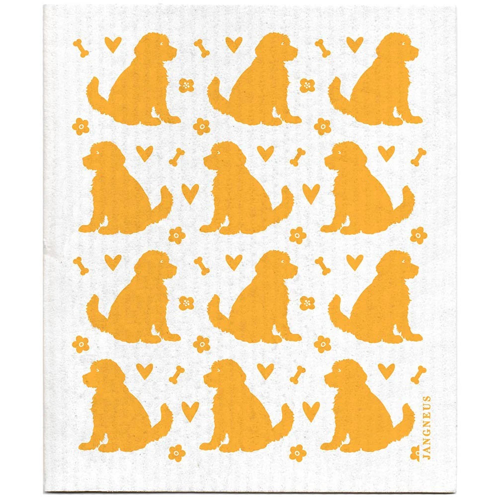 Jangneus Ochre Doodle Dog Dishcloth
