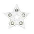 ECP Wooden Star 5 Tealight Holder White 37cm