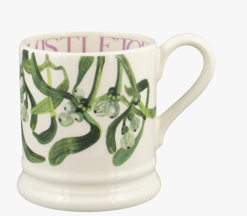 Emma Bridgewater Winter Flowers Mistletoe 1/2 Pint Mug