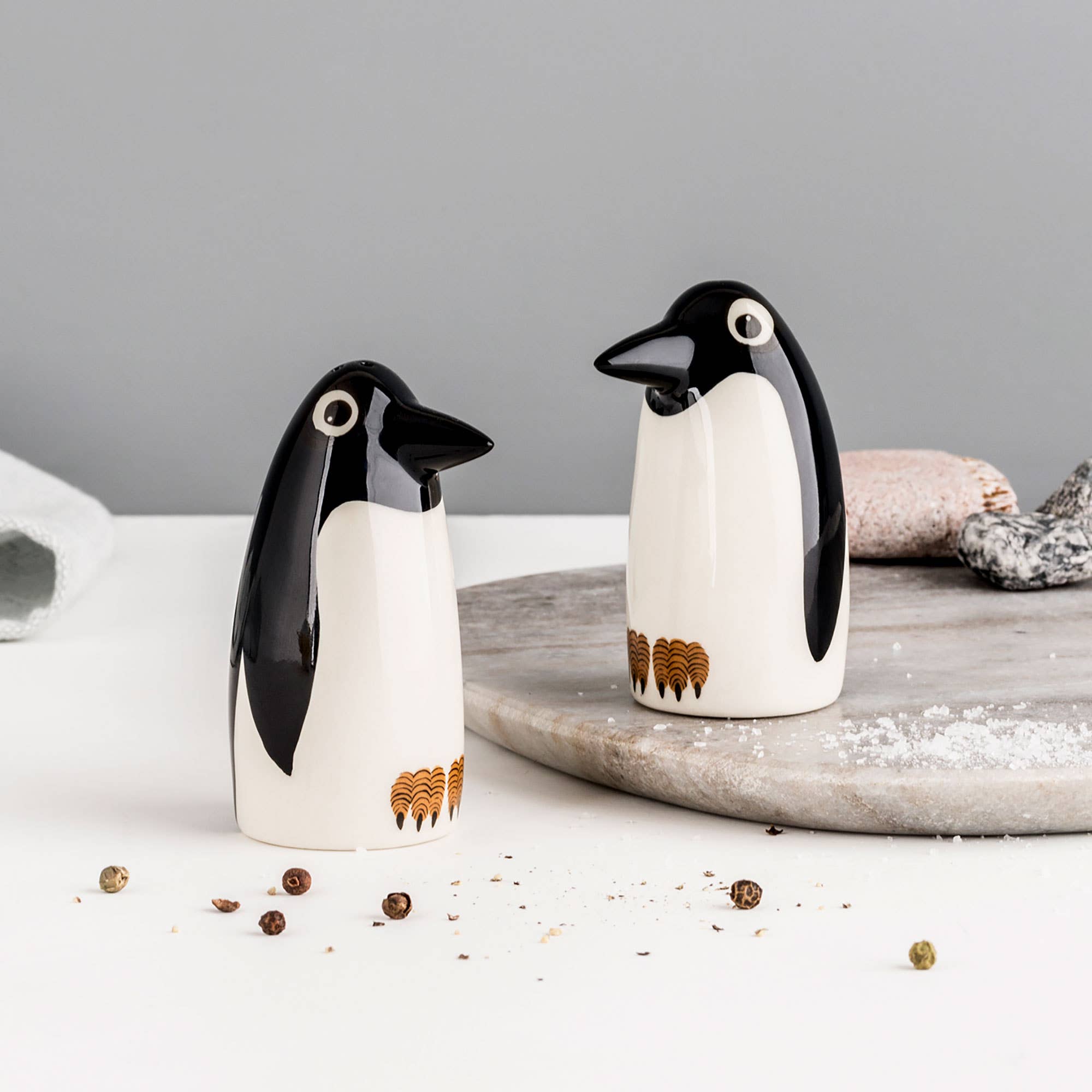 Hannah Turner Handmade Ceramic Penguin Salt and Pepper Shakers