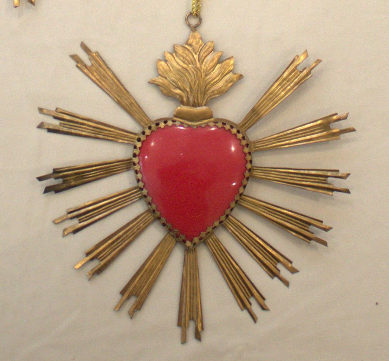 Lila Rasa Red & Gold Sacred Heart Wall Hanging Ornament