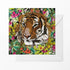 Bean & Bemble Greeting Card Eco Friendly Wild Cat Jungle Tiger Floral