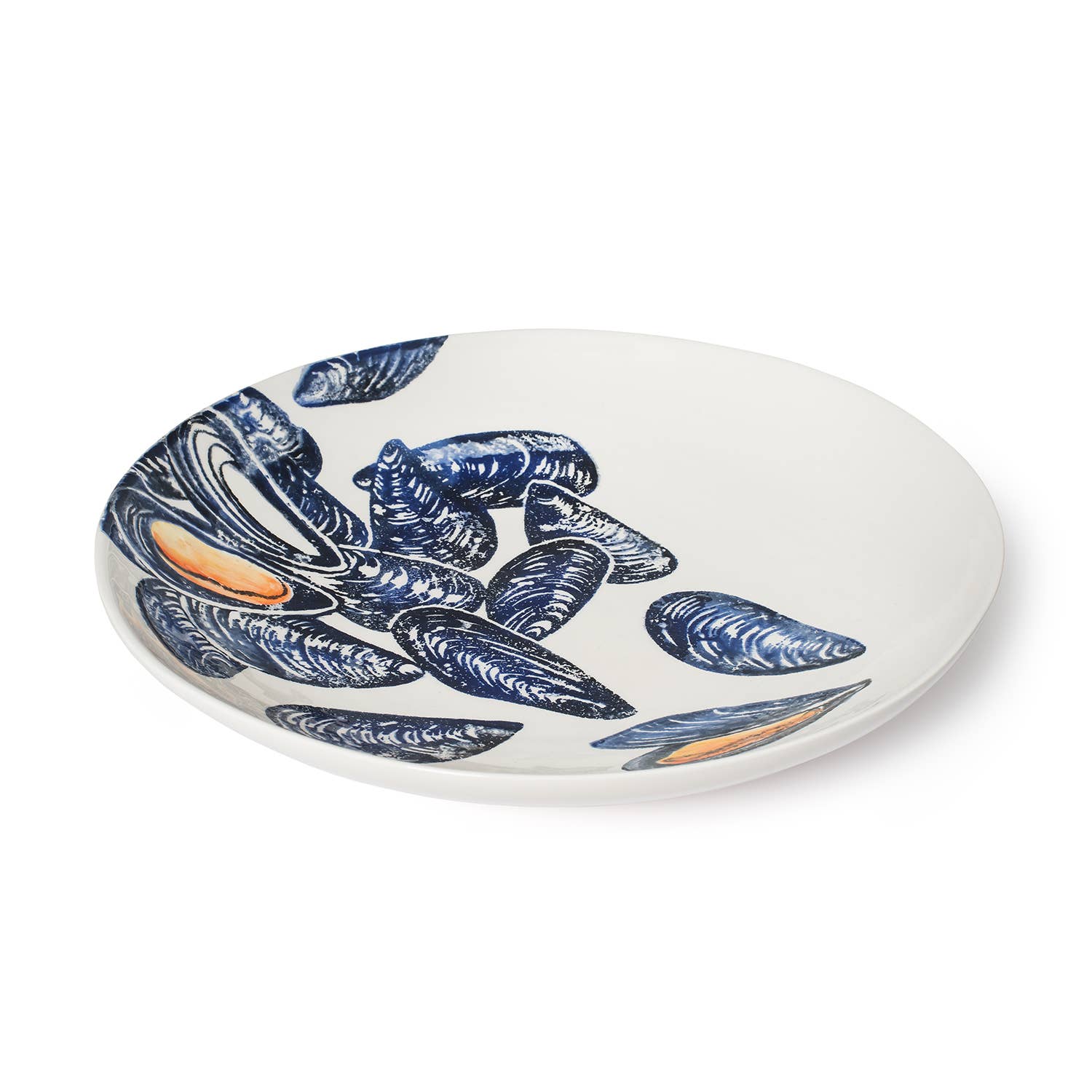 Creatures Mussels Large Dish | Earthenware Serving Dish Blue