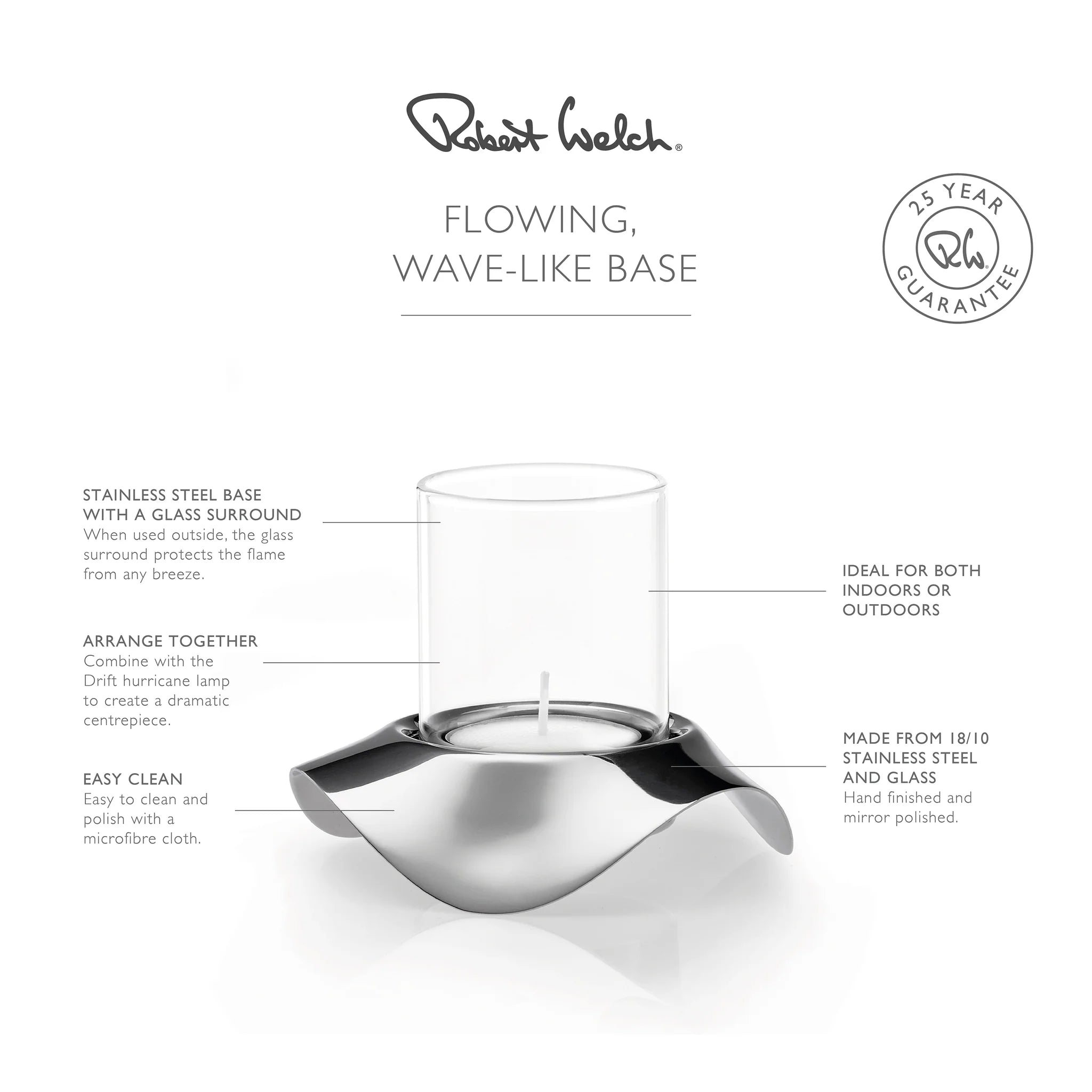 Robert Welch Drift set of 2 Candle Holders