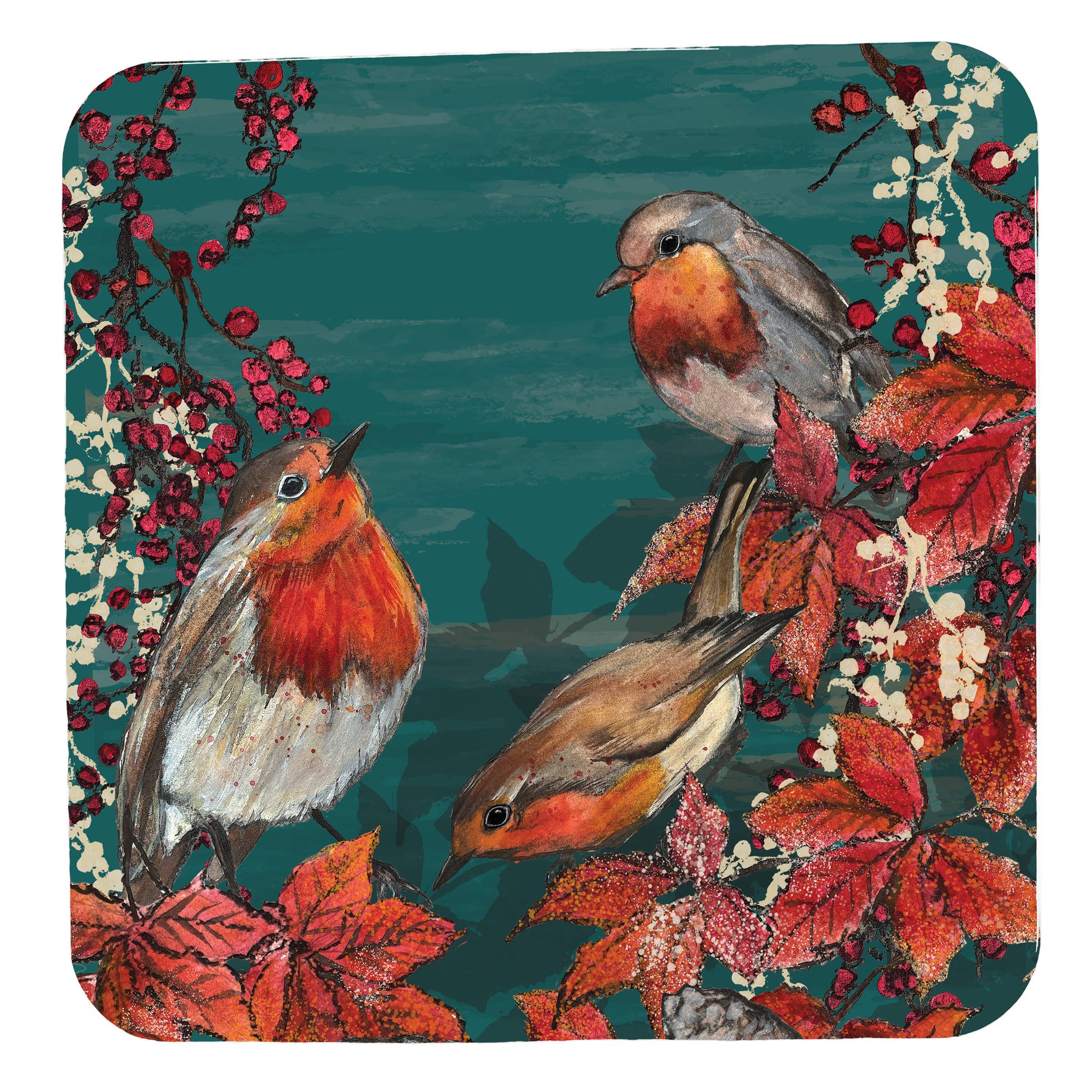Dollyhotdogs Christmas Robin Placemat