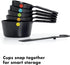 OXO 6 Piece Plastic Measuring Cups Snaps - Black