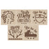 ScrapCooking Engraved Christmas Wooden Cookie Stamp & Cutter Set Of 5 Sides