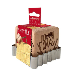 Eddingtons Christmas Wooden Cube Stamp & Cutter Set