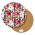 Bean & Bemble Placemat Large Round Melamine Vivid Garden Blooms Patterned