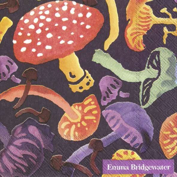 Emma Bridgewater Wild Mushrooms Violet Cocktail Napkins