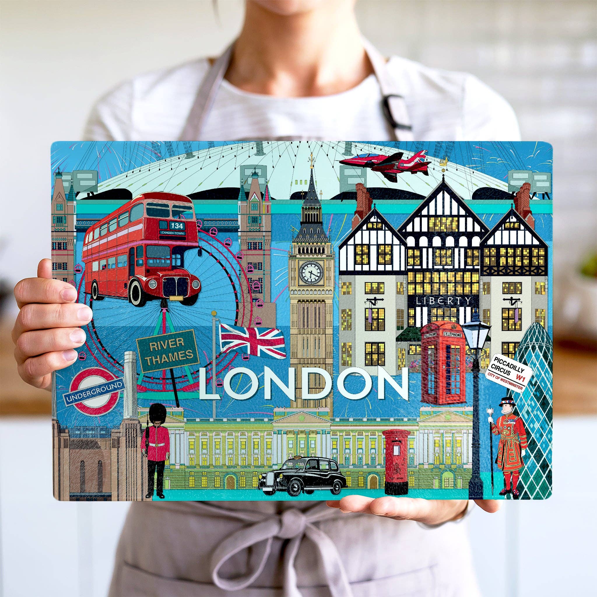 Bean & Bemble London Cityscape Glass Worktop Saver: Smooth Glass